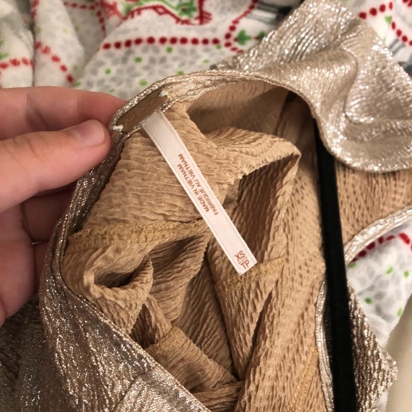 Free People Gold Sparkle Dress - Picture 5 of 5